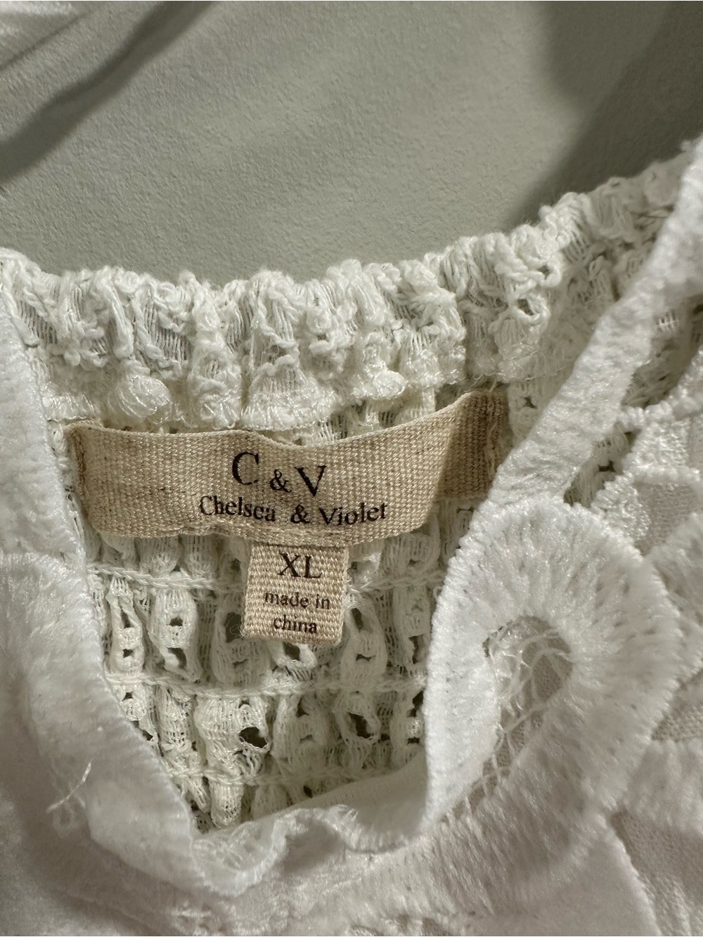 Chelsea & Violet Ivory Crochet Ruffle Cami - Picture 3 of 3